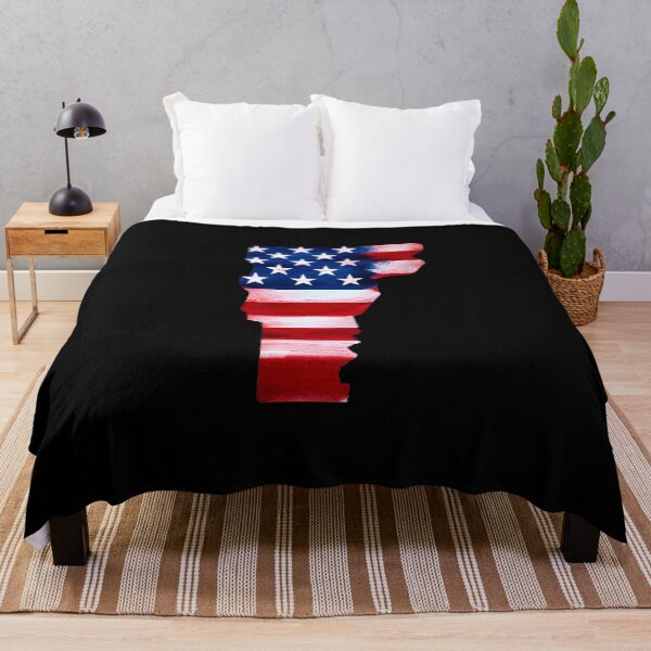 Item preview,  Vermont Stars & Stripes State Silhouette – Distressed Americana designed and sold by Paper Drip.