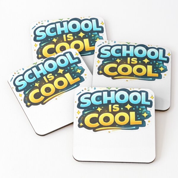 Item preview, School Is Cool – Fun Educational Typography Design designed and sold by Amr Darwish Graphic designer.