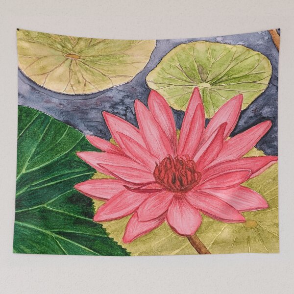 Item preview, Lotus Flower Among Lily Pads designed and sold by Katherine Miller Art.