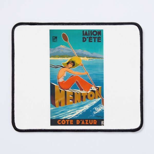 Item preview, Vintage Menton Côte d'Azur Summer Travel Poster (1935) designed and sold by CharlieDesings.