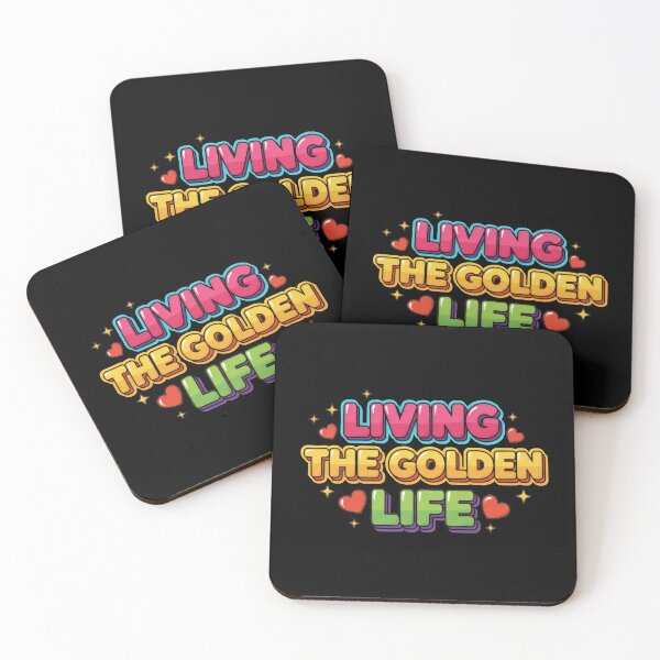 Item preview, Living The Golden Life Fun Colorful Typography designed and sold by Xhevahir.