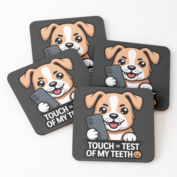 Item preview, Touch = Test of My Teeth ? | Funny Dog Guarding Phone T-Shirt designed and sold by Viktorio Art Shop.