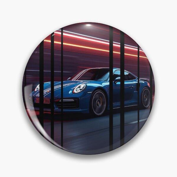 Item preview, Porsch 911 Turbo S inspired Design Vintage racing poster style, dynamic motion lines 4 designed and sold by Neon G.