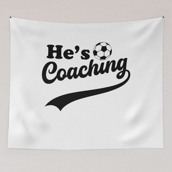 Item preview, He's Coaching – Funny Coach's Wife Soccer Sports Life Humor designed and sold by gunaone-design.