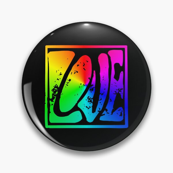 Item preview, Hippy Love rainbow sign designed and sold by Logo-A-GoGo.