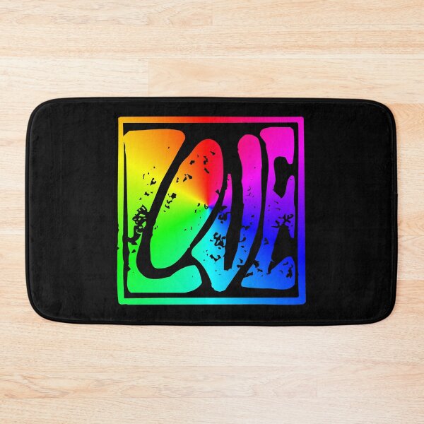 Item preview, Hippy Love rainbow sign designed and sold by Logo-A-GoGo.