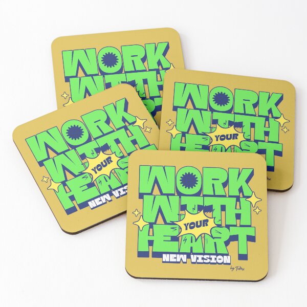 Item preview, WORK WITH YOUR HEART | New Vision Statement T-Shirt designed and sold by New Vision by ToMz.