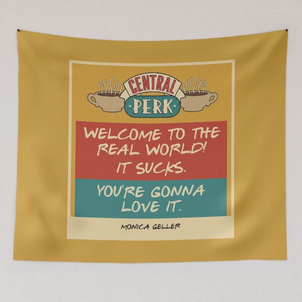 Item preview, Welcome To The Real World Friends 90s Retro designed and sold by Screen Lore.