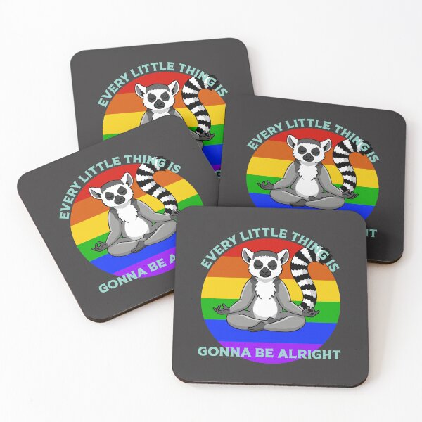 Item preview, Meditating Lemur Rainbow Zen - Every Little Thing Is Gonna Be Alright designed and sold by Pukisdaizi.