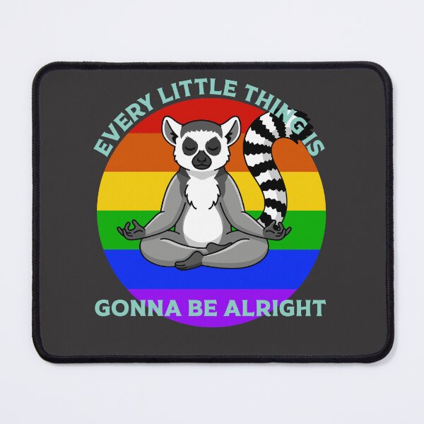 Item preview, Meditating Lemur Rainbow Zen - Every Little Thing Is Gonna Be Alright designed and sold by Pukisdaizi.