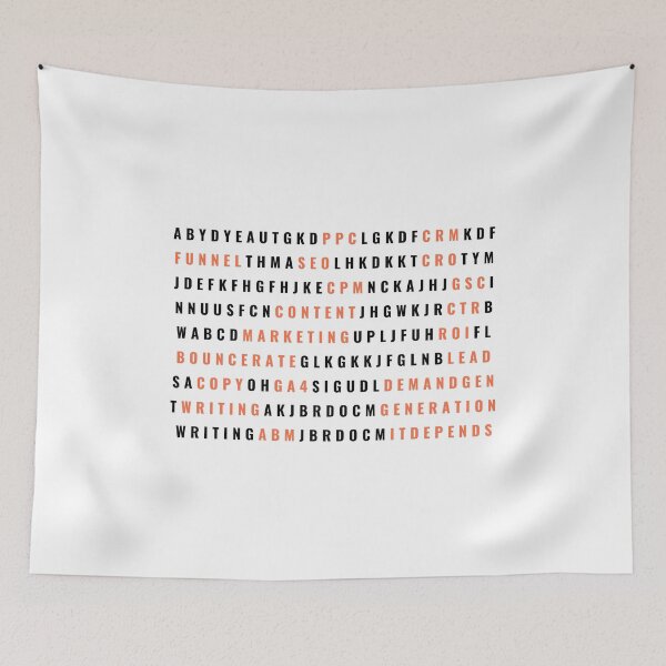 Item preview, Digital Marketing Word Puzzle Strategy Search designed and sold by Profes Studo.
