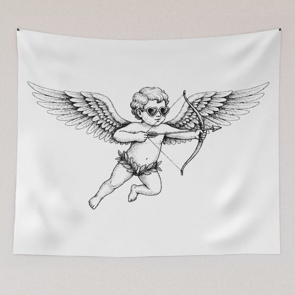 Item preview, Cute Angel Illustration – Valentine’s Day Love Art designed and sold by jusmich.