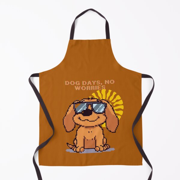 Item preview, Dog Days No Worries Pixel Dog - Funny Retro Pixel Art Dog with Sunglasses designed and sold by LunaPrintCo.