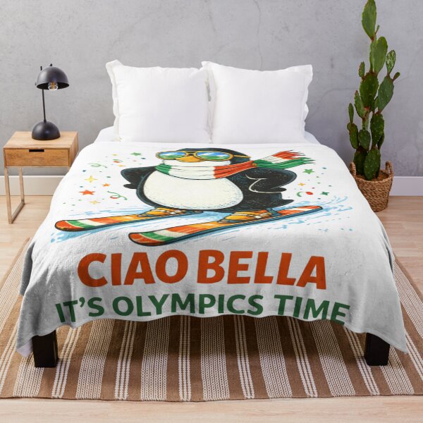 Item preview, Ciao Bella Olympic Ski Penguin Art designed and sold by AnnDesignStudio.