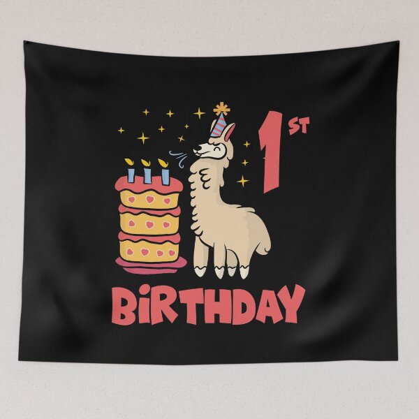 Item preview, Cute Llama 1st Birthday - Alpaca Birthday Cake designed and sold by PrintPress.