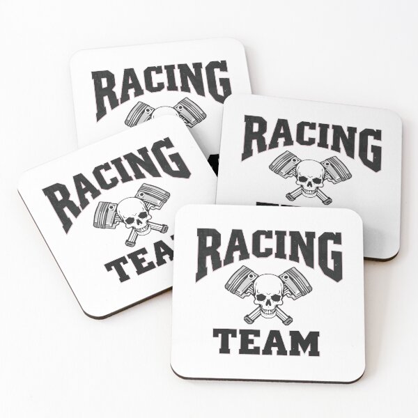 Item preview, Racing Team – Skull & Crossed Pistons designed and sold by TwoWheels-shop.