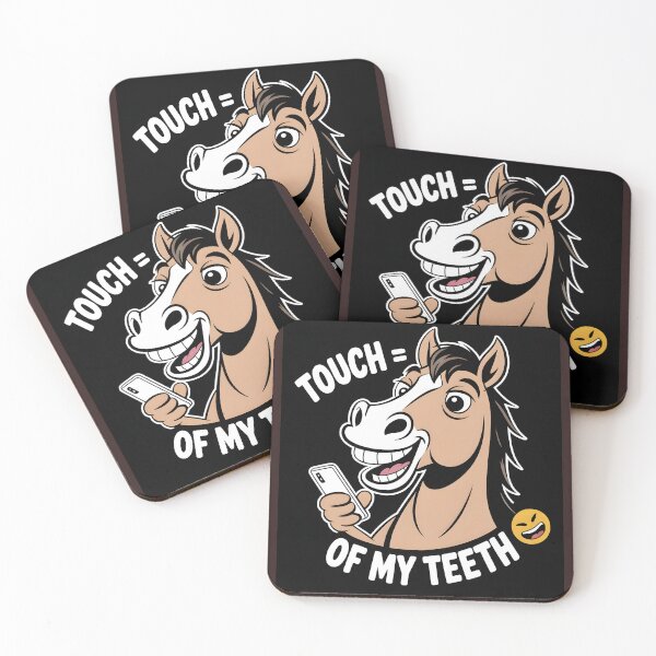 Item preview, Touch = Test of My Teeth ? | Funny Horse Guarding Phone T-Shirt designed and sold by Viktorio Art Shop.