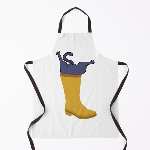 Item preview, Black cat cat in rain boot designed and sold by Dukeofoats.