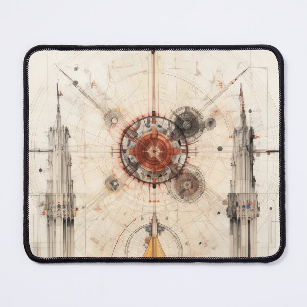 Item preview, Intricate Architectural Blueprint Depicting a Complex Industrial Turbine System with Radiant Amber Geometrical Precision and Drafting designed and sold by Epsydon Designers.