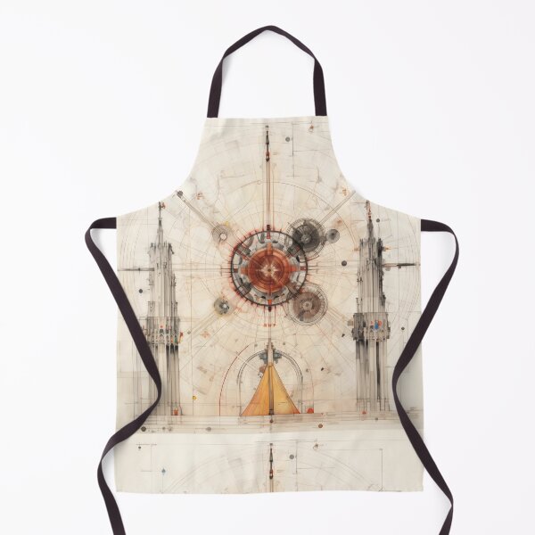 Item preview, Intricate Architectural Blueprint Depicting a Complex Industrial Turbine System with Radiant Amber Geometrical Precision and Drafting designed and sold by Epsydon Designers.