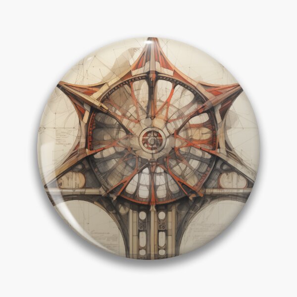 Item preview, Intricate Architectural Blueprint Depicting a Complex Industrial Turbine System with Radiant Amber Geometrical Precision and Drafting designed and sold by Epsydon Designers.