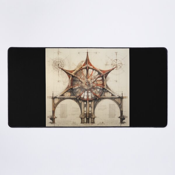 Item preview, Intricate Architectural Blueprint Depicting a Complex Industrial Turbine System with Radiant Amber Geometrical Precision and Drafting designed and sold by Epsydon Designers.