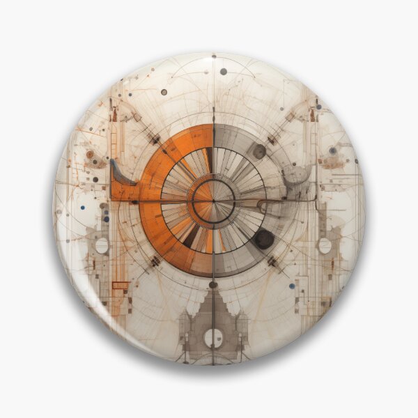 Item preview, Intricate Architectural Blueprint Depicting a Complex Industrial Turbine System with Radiant Amber Geometrical Precision and Drafting designed and sold by Epsydon Designers.