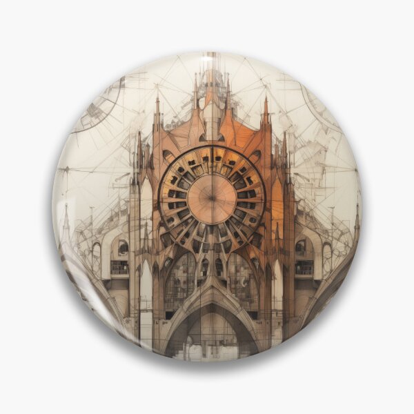 Item preview, Intricate Architectural Blueprint Depicting a Complex Industrial Turbine System with Radiant Amber Geometrical Precision and Drafting designed and sold by Epsydon Designers.