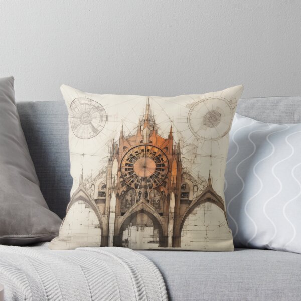 Item preview, Intricate Architectural Blueprint Depicting a Complex Industrial Turbine System with Radiant Amber Geometrical Precision and Drafting designed and sold by Epsydon Designers.
