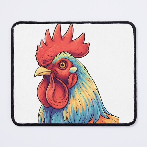 Item preview, Vibrant Rooster Head Illustration: Majestic Gamecock Portrait with Detailed Plumage designed and sold by VibranPalette.