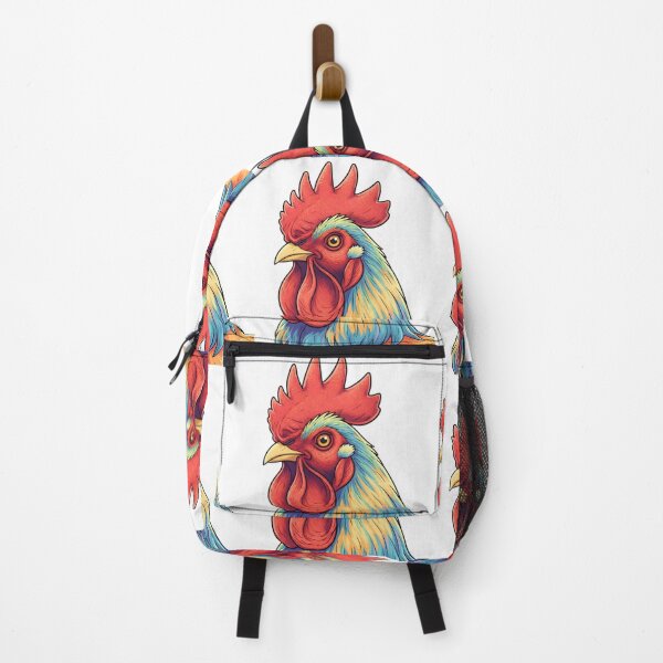 Item preview, Vibrant Rooster Head Illustration: Majestic Gamecock Portrait with Detailed Plumage designed and sold by VibranPalette.