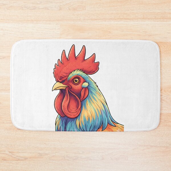 Item preview, Vibrant Rooster Head Illustration: Majestic Gamecock Portrait with Detailed Plumage designed and sold by VibranPalette.