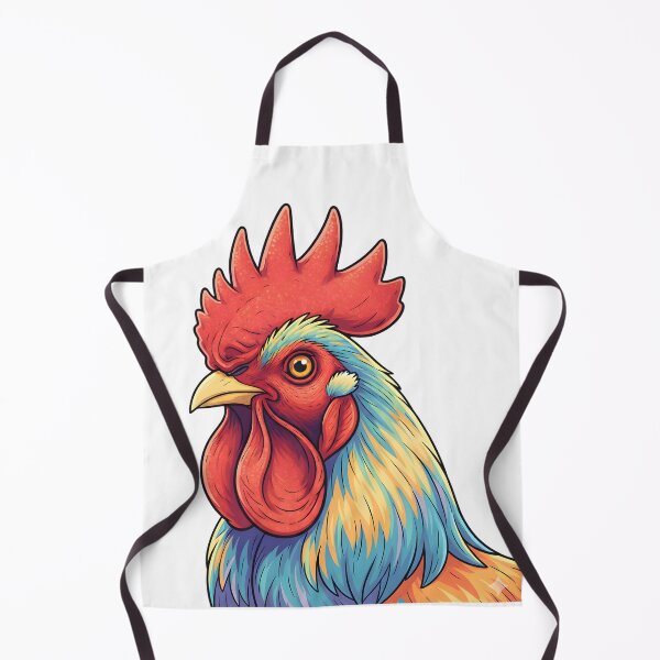 Item preview, Vibrant Rooster Head Illustration: Majestic Gamecock Portrait with Detailed Plumage designed and sold by VibranPalette.
