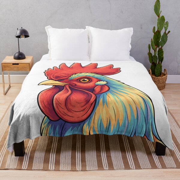 Item preview, Vibrant Rooster Head Illustration: Majestic Gamecock Portrait with Detailed Plumage designed and sold by VibranPalette.