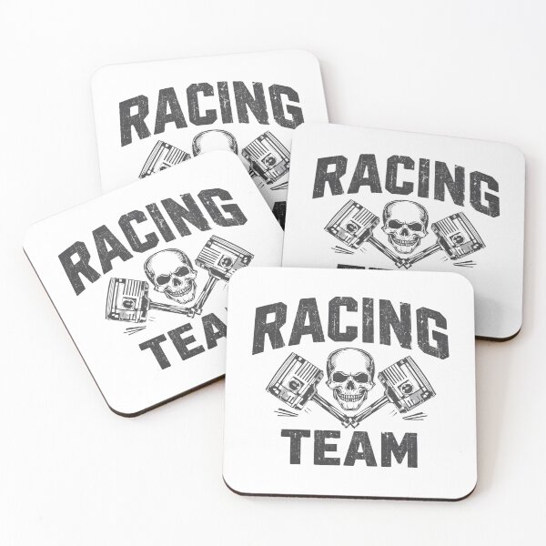 Item preview, Racing Team – Skull & Crossed Pistons designed and sold by TwoWheels-shop.