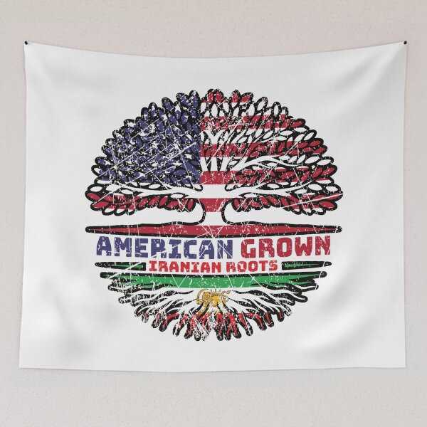 Item preview, American Grown, Iranian Roots – Lion and Sun (Shir o Khorshid) Heritage Design designed and sold by FlagX.