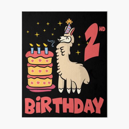 Impression Rigide Joyeux Anniversaire De Llama Gateau D Anniversaire D Alpaga Par Printpress Redbubble