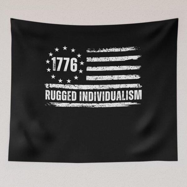 Item preview, Rugged Individualism 1776 Vintage USA American Flag designed and sold by gunaone-design.
