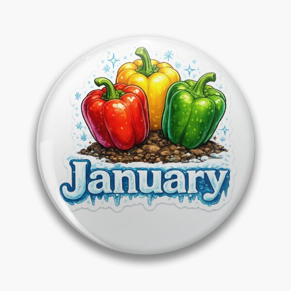 Item preview, Plant Bell Peppers In January Indoors designed and sold by FireflyFetchStickers.