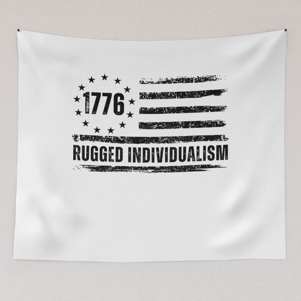Item preview, Rugged Individualism Est 1776 Distressed Vintage USA Flag designed and sold by gunaone-design.