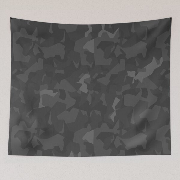 Item preview, Deep Charcoal Night Tactical Geometric Camouflage Pattern designed and sold by WAMTEES.