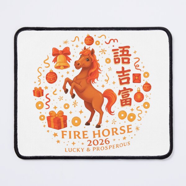 Item preview, Fire Horse 2026 – Lucky & Prosperous Chinese New Year Art designed and sold by C3J7.
