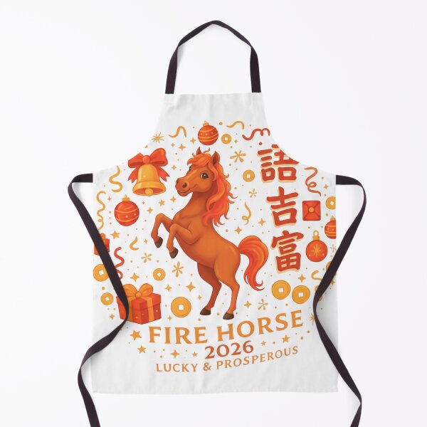 Item preview, Fire Horse 2026 – Lucky & Prosperous Chinese New Year Art designed and sold by C3J7.