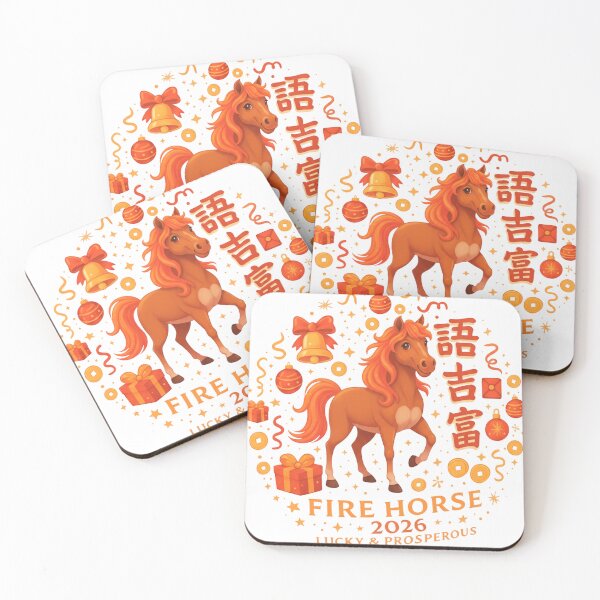 Item preview, Fire Horse 2026 – Lucky & Prosperous Chinese New Year Art designed and sold by C3J7.