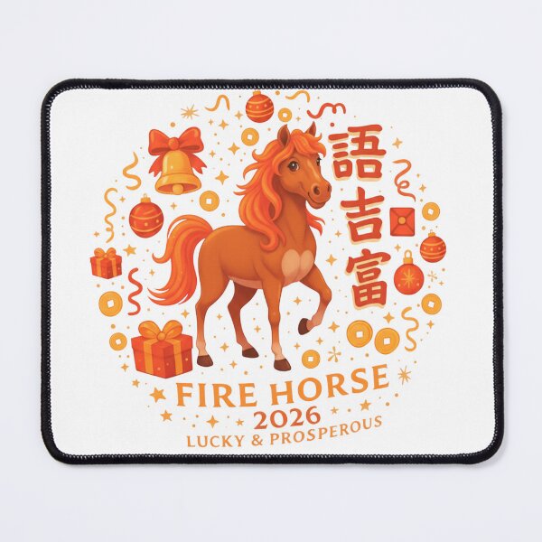 Item preview, Fire Horse 2026 – Lucky & Prosperous Chinese New Year Art designed and sold by C3J7.