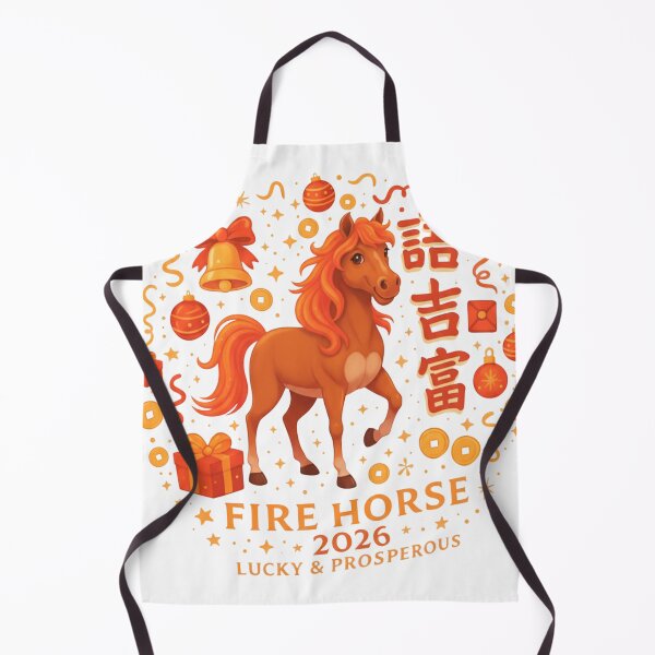 Item preview, Fire Horse 2026 – Lucky & Prosperous Chinese New Year Art designed and sold by C3J7.
