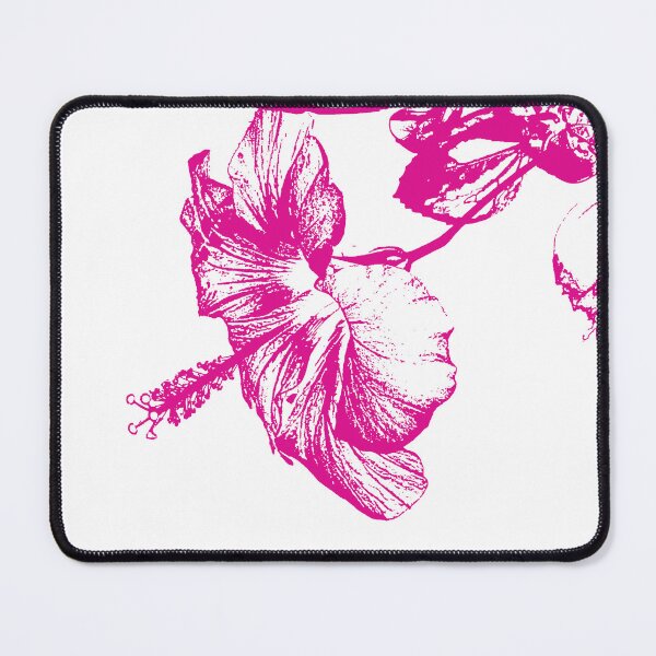 Item preview, Minimal Pink Hibiscus Flower Art designed and sold by kabetanistudio.