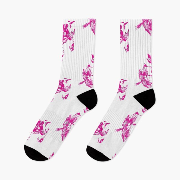 Item preview, Minimal Pink Hibiscus Flower Art designed and sold by kabetanistudio.