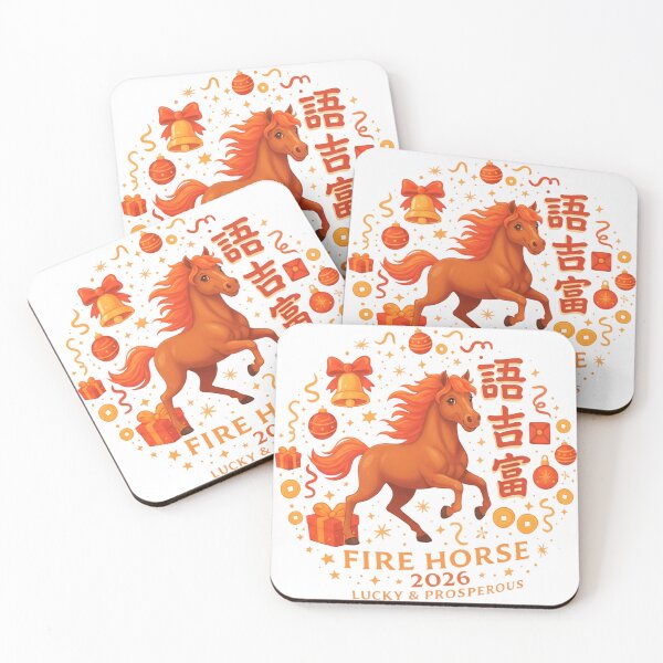 Item preview, Fire Horse 2026 – Lucky & Prosperous Chinese New Year Art designed and sold by C3J7.
