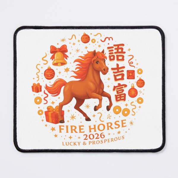 Item preview, Fire Horse 2026 – Lucky & Prosperous Chinese New Year Art designed and sold by C3J7.